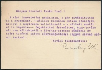 Porcsalmy Zoltán (1890-1968) kémiai, fizikai ismeretterjesztő, lapszerkesztő saját kézzel aláírt lapja