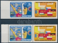 1973 Katonai bélyeggyűjtők nemzetközi kiállítása fogazott és vágott ívszéli szelvényes bélyeg (3.100)