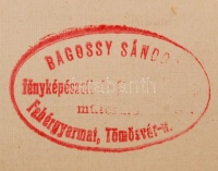 cca 1920 Szívattyúzás közben, Bagossy Sándor Fehérgyarmati műterméből, fotó kartonra kasírozva, 16x23cm