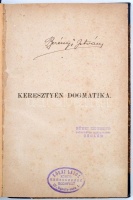 Lang Henrik. Keresztyén dogmatika. Gondolkozó keresztyének számára. 2. német kiad. után ford. Kereszturi Sándor. Bp., 1877, Franklin. XVI+236 p. Korabeli félvászon-kötésben,  tulajdonosi pecséttel. Az eredeti könyvtesten kívül