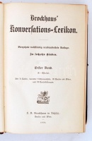 Brockhaus Konversations Lexikon I.-XVI. 14 Auflage Teljes / Complete. Leipzig. 1895. Kiadói félbőr kötésben, a kötetek nagyrészt jó közepes állapotban, egy két kötet gerince sérült. / In half leather binding, some books are slightly