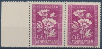 1950 Virág (I.) II. nyomás 30f ívszéli pár teljes gépszínátnyomattal