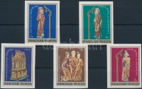 1980 Magyarország 25 éve tagja az ENSZ-nek vágott sor +  Színes faszobrok vágott sor (7.000)