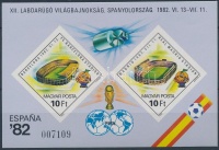 1982 Labdarúgó VB (IV.) vágott blokk (4.000)