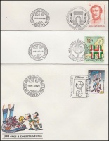 1991 3 klf vágott bélyeg 3 db FDC-n (6.000)