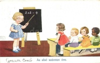 'Az első számtan óra' / children playing match class, W.S.S.B., s: John Wills (EK)
