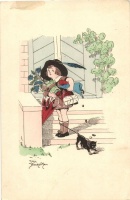 Child with dog, Amag H. 40. s: John Blackwithe (EK)