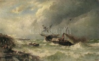 Nach dem Sturm / German Naval battle, battle ships, E.A. Seemann Nr. 57. s: Th. Weber (EK)