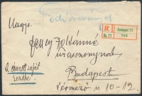 1933 Tértivevényes ajánlott levél