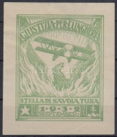 1932/7a Stella di Savoia túrarepülés emlékblokk (15.000) (ujjlenyomat / fingerprint)