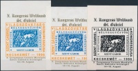 1996/17 Szent Gábriel világszövetség kongresszusa 3 klf emlékív (19.000)