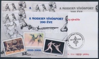 2008/62 Modern vívósport 4 klf emlékív (18.500)
