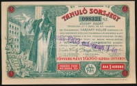 1902. 'Tanuló Sorsjegy' 1K értékben, felülbélyegzéssel T:I-