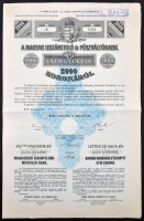 Budapest 1903. 'A Magyar Leszámítoló- és Pénzváltó Bank' 4%-os záloglevele 2.000K-ról, szárazpecséttel T:II-