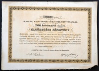 Jászladány 1911. 'Jászsági Helyi Érdekű Vasút Részvénytársaság' 200K-ról szóló elsőbbségi részvény T:II-,III sarokhiány