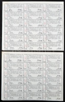 Budapest 1919. 'Az Immobilia Ingatlan Forgalmi Részvénytársaság' 5 részvénye 400K-ról szelvényekkel (2x) sorszámkövetők T:I-