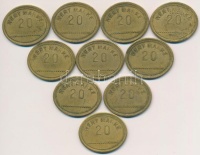 Németország DN '20 Wertmarke' Cu zseton (10x) (25x21mm) T:2
Germany ND '20 Wertmarke' Cu token (10x) (25x21mm) C:XF