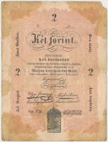 1848. 2Ft 'Kossuth bankó' T:III-,IV sarokhiány, fo.
