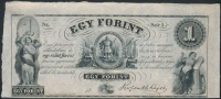 1852. 1Ft 'Kossuth bankó' kitöltetlen 'A' T:I-
Hungary 1852. 1 Forint 'A', without date and serial number C:AU
Adamo G122