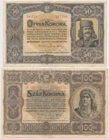 1920. 50K 'Orell Füssli Zürich' + 100K 'Orell Füssli Zürich' T:III