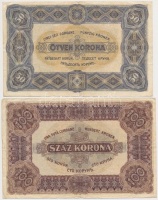 1920. 50K 'Orell Füssli Zürich' + 100K 'Orell Füssli Zürich' T:III