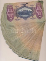 1930. 100P (100x) szakadt bankjegy kötegelővel T:vegyes