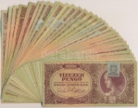 1945. 10.000P (30x) mind 'MNB' bélyeggel T:vegyes