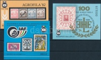 1982-1984 Agrofila, Asztronautikai Kongresszus, LEHE Karten emlékívek (11.000)