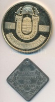 1995. 'Magyar Tűzoltószövetség - Jubileumi Emlékérem' aranyozott fém emlékérem (43mm) + Német Birodalom DN Fém lövész érem (35mm) lyukkal T:2(PP),2-