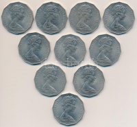 Ausztrália 1977. 50c 'Ezüst jubileum' (10x) T:1-,2 Australia 1977. 50 Cents 'Silver Jubilee' (10x) C:AU,XF