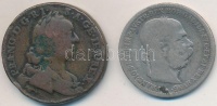 Ausztria 1760W 1kr Cu 'I. Ferenc' ph. + 1893. 1K Ag 'Ferenc József' T:3
Austria 1760W 1 Kreuzer Cu 'Franz I' with edge error + 1893. 1 Corona Ag 'Franz Joseph' C:F