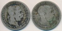 Ausztria 1893-1894. 1K Ag 'Ferenc József' (2x) T:3 patina
Austria 1893-1894. 1 Corona Ag 'Franz Joseph' (2x) C:F patina