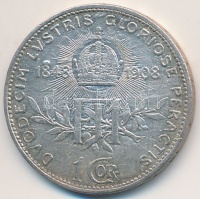 Ausztria 1908. 1K Ag 'Jubileum' T:2-,3
Austria 1908. 1 Corona Ag 'Jubilee' C:VF,F