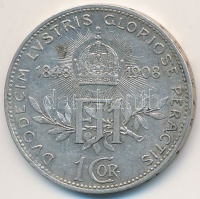 Ausztria 1908. 1K Ag 'Jubileum' T:2
Austria 1908. 1 Corona Ag 'Jubilee' C:XF