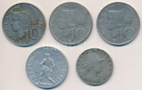 Ausztria 1923. 10gr + 1946. 1Sch + 1974-1998. 10Sch (3x) T:2,2-
Austria 1923. 10 Groschen + 1946. 1 Schilling + 1974-1998. 10 Schilling (3x) C:XF,VF