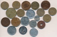Franciaország 20db-os fémpénz tétel T:vegyes
France 20pcs of coins C:mixed