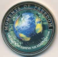 Libéria 2001. 10$ 'Szabadság pillanatai - A kommunikáció szabadsága 21. század' multicolor, tanúsítvánnyal T:PP ujjlenyomat
Liberia 2001. 10 Dollars 'Moments of Freedom- Freedom of Communication 21st century' multicolor with certificate