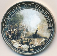 Libéria 2001. 10$ 'Szabadság pillanatai - Prágai tavasz 1968' multicolor, tanúsítvánnyal T:PP ujjlenyomat, feületi karc
Liberia 2001. 10 Dollars 'Moments of Freedom - Spring of Prague' multicolor with certificate C:PP fingerprint, slightly