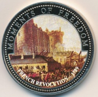 Libéria 2001. 10$ 'Szabadság pillanatai - Francia forradalom 1789.' multicolor, tanúsítvánnyal T:PP 
Liberia 2001. 10 Dollars 'Moments of Freedom - French Revolution 1789' multicolor with certificate C:PP