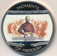 Libéria 2004. 10$ 'Szabadság pillanatai - Garibaldi felszabadítja Itáliát 1860' multicolor tanúsítvánnyal T:PP
Liberia 2004. 10 Dollars 'Moments of Freedom - Garibaldi liberates Italy 1860' multicolor with certificate C:PP
