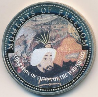 Libéria 2001. 10$ 'Szabadság pillanatai - Bécs felmentése a török alól 1683.' multicolor, tanúsítvánnyal T:PP ujjlenyomatos
Liberia 2001. 10 Dollars 'Moments of Freedom - Liberation of Vienna of the Turkish 1683' multicolor with