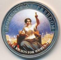 Libéria 2001. 10$ 'Szabadság pillanatai - Női egyenjogúság 1866.' multicolor, tanúsítvánnyal T:PP
Liberia 2001. 10 Dollars 'Moments of Freedom - Equal rights for women 1866' multicolor with certificate C:PP