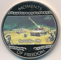 Libéria 2004. 10$ 'Szabadság pillanatai - Öböl-háború 1990' multicolor tanúsítvánnyal T:PP ujjlenyomatos
Liberia 2004. 10 Dollars 'Moments of Freedom - The Gulf War 1990' multicolor with certificate C:PP fingerprint