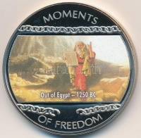 Libéria 2004. 10$ 'Szabadság pillanatai-Mózes kivezeti népét Egyiptomból Kr.e. 1250' multicolor tanúsítvánnyal T:PP ujjlenyomatos
Liberia 2004. 10 Dollars 'Moments of Freedom-Out of Egypt 1250 BC' multicolor with certificate C:PP