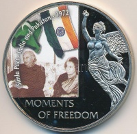 Libéria 2006. 10$ 'Szabadság pillanatai - Simla paktum - India és Pakisztán 1972' multicolor, tanúsítvánnyal T:PP kis ujjlenyomat 
Liberia 2006. 10 Dollars 'Moments of Freedom-Simla Pact - India and Pakistan 1972' multicolor, with