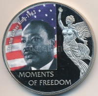 Libéria 2006. 10$ 'Szabadság pillanatai-Martin Luther King 1963' multicolor, tanúsítvánnyal T:PP kissé ujjlenyomatos
Liberia 2006. 10 Dollars 'Moments of Freedom-Martin Luther King 1963' multicolor, with certificate C:PP small fingerprint