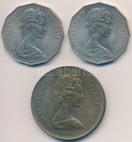 Nagy-Britannia 1972. 25P 'Erzsébet és Fülöp' + Ausztrália 1977. 50c 'Ezüst jubileum' (2x) T:2
Great Britain 1972. 25 Pence 'Elizabeth and Philip' + Australia 1977. 50 Cents 'Silver Jubilee' (2x) C:XF