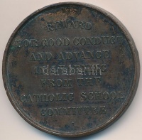 Nagy-Britannia ~1900. 'Jutalom a jó magatartásért és tanulásért - Katolikus Iskolai Bizottság' kétoldalas Br érem. Szign.: Leighton Birmingham (47,5mm) T:2,2- ph.
Great Britain ~1900. 'Catholic School Committee - Good Conduct' two-sided