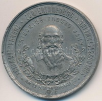 Német Birodalom 1896. 'Friedrich Ludwig Jahn' Sn emlékérem (42,5mm) T:2- ph.
German Empire 1896. 'Friedrich Ludwig Jahn - Turnhallenweihe - Zur Erinnerung - Schlusssteinweihe' Sn medallion (42,5mm) C:VF edge error
