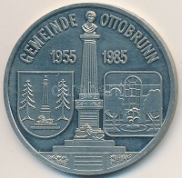 NSZK / Ottobrunn 1985. '15 éves az Ottobrunni Bélyeg- és Éremgyűjtő Egyesület' fém emlékérem (30mm) T:2 (PP)
FRG / Ottobrunn 1985. '15 Years of Stamp- and Coin Collector Association  of Ottobrunn' metal medal (30mm) C:XF (PP)